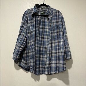 Outdoor Life Men's Blue Plaid Shirt